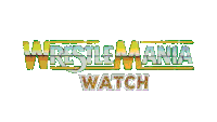 a logo for wrestlemania watch is shown