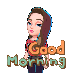 Good Morning Animated Sticker - Good Morning Animated Girl Stickers