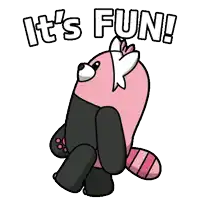 a cartoon of a panda bear with the words it 's fun