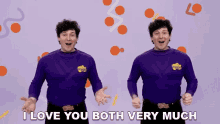 I Love You Both Very Much Lachy Gillespie GIF - I Love You Both Very Much Lachy Gillespie The Wiggles GIFs