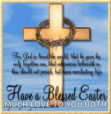 he has risen cross have a blessed easter sparkle