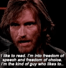 i like to think freedom of speech talking like to read
