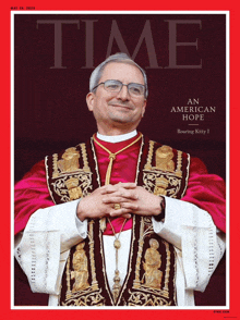 a time magazine cover shows a priest on the cover