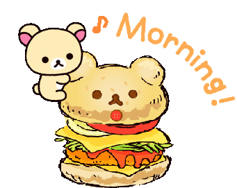 Bear Morning Sticker - Bear Morning Burger Stickers