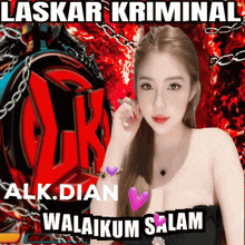 a picture of a woman with the words laskar kriminal on the bottom