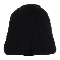 a black pillow that looks like a skull on a white background