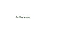a white background with the words clothing group written in green on it .