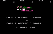 a screenshot of a video game that says pokemon version amarela