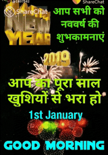 Happy New Year 2019 GIF - Happy New Year 2019 1st January GIFs