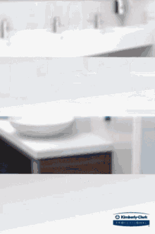 a kimberly clark advertisement for kleenex tissues and dispensers