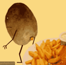 funny potato french fries