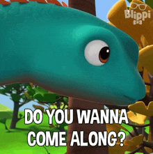 Do You Wanna Come Along Angie The Argentinosaurus GIF