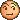 a pixel art illustration of a smiley face with a serious look on it .
