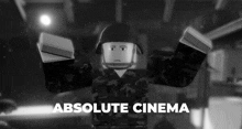 an ad for absolute cinema shows a soldier