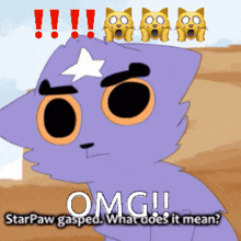 starpaw gasped what does it mean written on a cartoon
