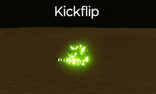 a computer generated image of a green light coming out of a hole in the ground .