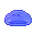 a pixel art drawing of a blue object with a face .