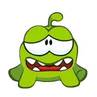 a green cartoon character with a big mouth