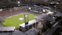 Hovering Over The Stadium Major League Soccer GIF - Hovering Over The Stadium Major League Soccer Stadium Aerial View GIFs