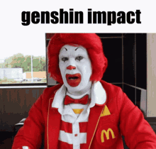 Genshin Impact Ronald Mcdonald Thumbs Down GIF - Genshin Impact Ronald Mcdonald Thumbs Down GIFs