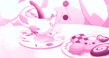 a cup of tea is being poured into a saucer with a spoon