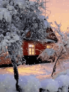 Snow House GIF - Snow House Trees GIFs