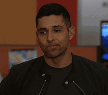 carlos madrigal wilmer valderrama from dusk till dawn disappointed awkward smile