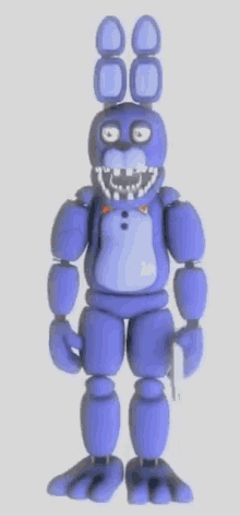 bonnie the bunny from five nights at freddy 's is standing on a white background with a bow tie .