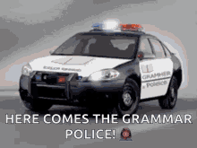 Grammar Police Police Car GIF