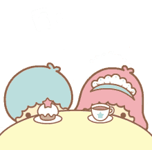 Little Twin Star Tea GIF - Little Twin Star Tea Cupcake GIFs