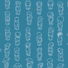 a pixel art drawing of a man wearing a hoodie that says hyper