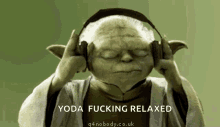 Yoda Head Phones GIF - Yoda Head Phones Music GIFs