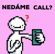 call ned%C3%A1me calling selfie pixel art