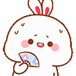 Bunny Sweating Sticker