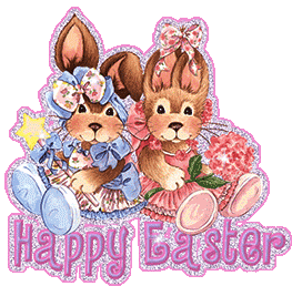 Happy Easter Glitter Sticker - Happy Easter Glitter Sparkling Stickers