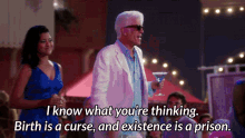 I Know What Youre Thinking Birth Is A Curse GIF - I Know What Youre Thinking Birth Is A Curse The Good Place GIFs