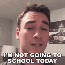 Im Not Going To School Today Anthony Alfredo GIF - Im Not Going To School Today Anthony Alfredo Ill Skip School Today GIFs