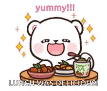 Yummy Food Mocha Bears GIF - Yummy Food Mocha Bears Lunch Time GIFs