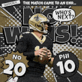 Philadelphia Eagles (10) Vs. New Orleans Saints (20) Post Game GIF - Nfl National Football League Football League GIFs