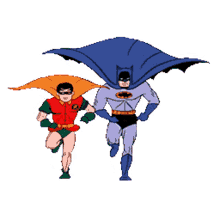batman and robin running