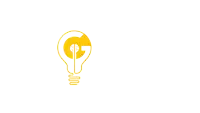a yellow logo for ingenious with a light bulb in the center