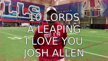 Josh Allen 10 Lords A Leaping GIF - Josh Allen 10 Lords A Leaping 12 Days Of Christmas GIFs