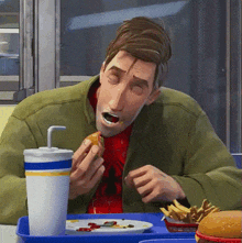 Eating Peter Parker GIF - Eating Peter Parker Spider-man Across The Spider-verse GIFs