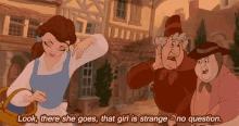 Girl Is Strange GIF - Belle Beauty And The Beast Tease GIFs