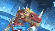 a video game character named kaisergreymon has a lv 4 hp and 13 sp