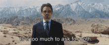 Tony Stark Is It Too Much To Ask For Both GIF - Tony Stark Is It Too Much To Ask For Both Avengers GIFs