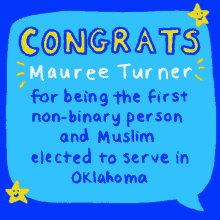 Congrats Mauree Turner The First Non Binary Person GIF - Congrats Mauree Turner Mauree Turner The First Non Binary Person GIFs
