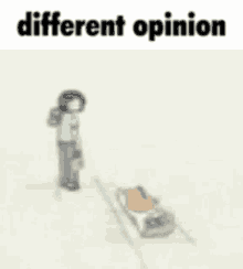 Different Different Opinion GIF - Different Different Opinion Nichijou GIFs