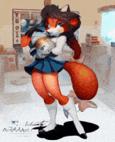 a drawing of a fox with the name schubert on the bottom right corner
