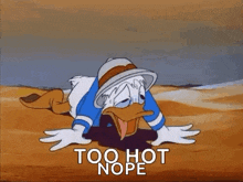 Donald Duck Dehydration GIF - Donald Duck Dehydration So Hot GIFs